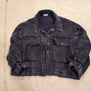 POL Navy Corduroy Jacket